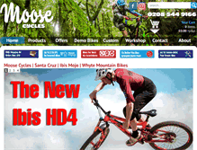 Tablet Screenshot of moosecycles.com
